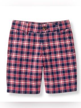 Janie and Jack Navy, Red & White Plaid Shorts